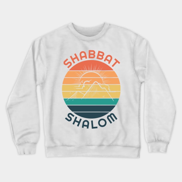 Shabbat Shalom Crewneck Sweatshirt by DPattonPD